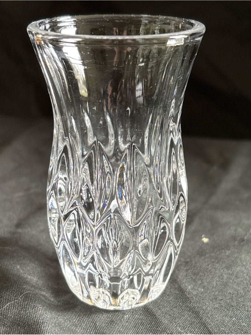VTG Gorham “Althea” full lead crystal mini bud vase 3.75” West Germany